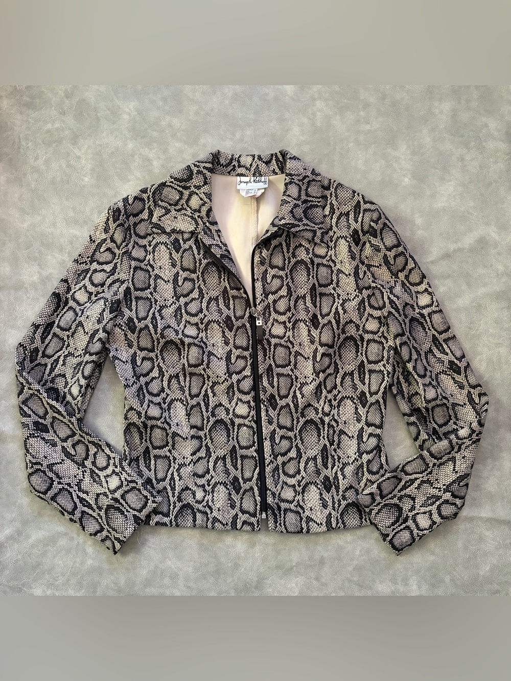 Vintage Joseph Ribkoff Snakeskin Skirt Suit Set 2 Piece Matching Set 90's Y2K - Picture 7 of 15